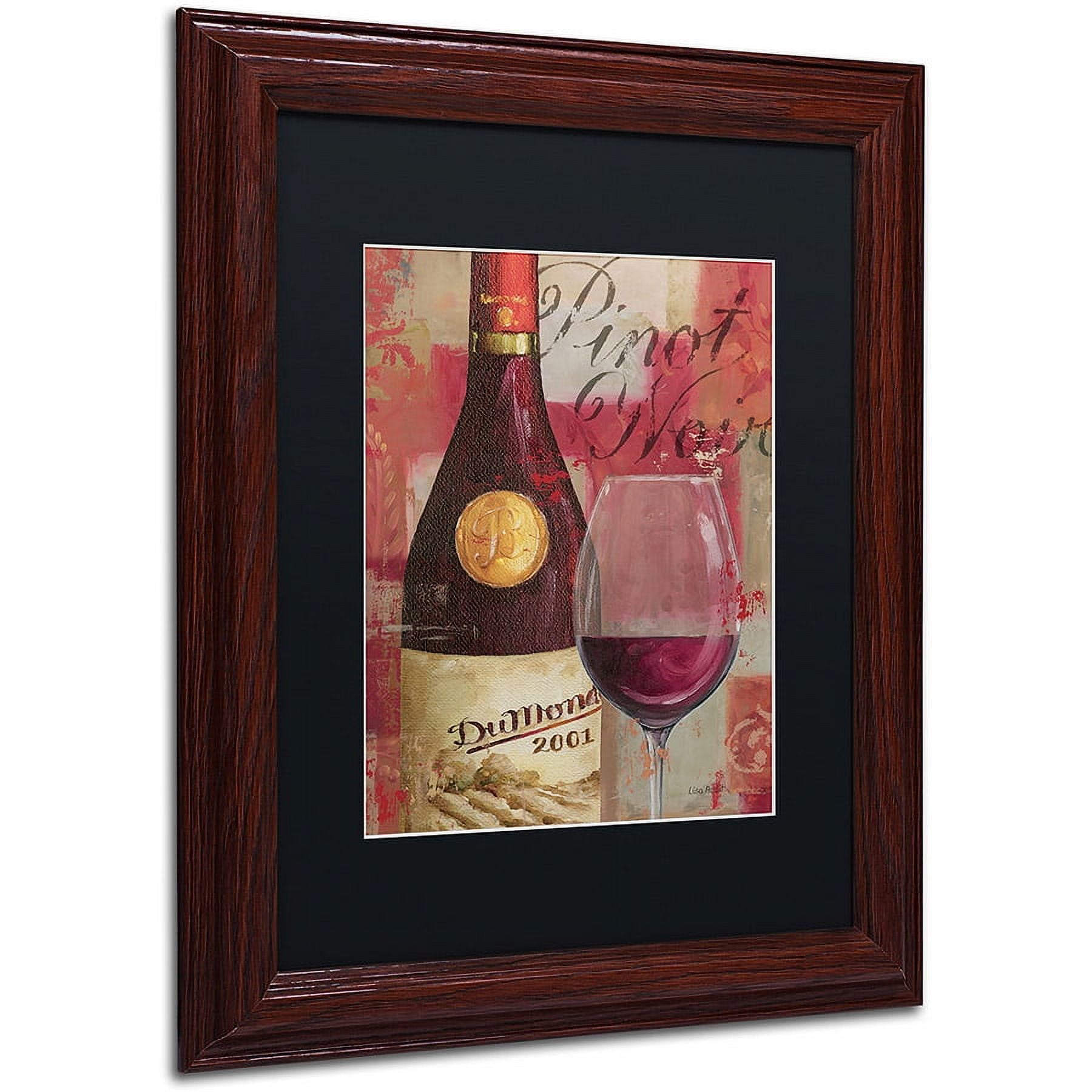 Trademark Fine Art "Vin Abstract I" Canvas Art by Lisa Audit, Black Matte, Wood Frame