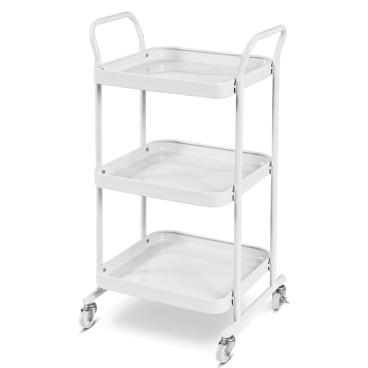 3 Tier Rolling Kitchen Trolley Cart Island Storage Utility Service Dining Home