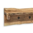 thumbnail image 3 of Alpine Natural Live Edge Wood 48" Coat Hooks with Shelf, 3 of 5