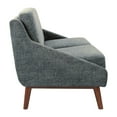 thumbnail image 3 of Mid-Century Loveseat in Navy Fabric with Coffee Finish Legs, 3 of 9