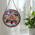 thumbnail image 4 of Gingerbread House Stained Glass Suncatcher, Gingerbread House Glass Suncatchers for Windows For Merry Christmas, 4 of 7
