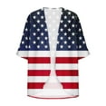thumbnail image 4 of ZQUUVOU July 4Th Shirts Women's Cardigan Printed Long Sleeved Tops (Multicolor,XL), 4 of 5