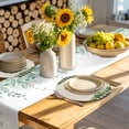 thumbnail image 4 of Spring Eucalyptus Leaves Round 15 Inch Placemats Set of 6, Farmhouse Botanical Burlap Paid HeatResistant Non Slip Place Mats for Dining Table, Wipeable Braided Kitchen Table Mats for Housewarming, 4 of 9