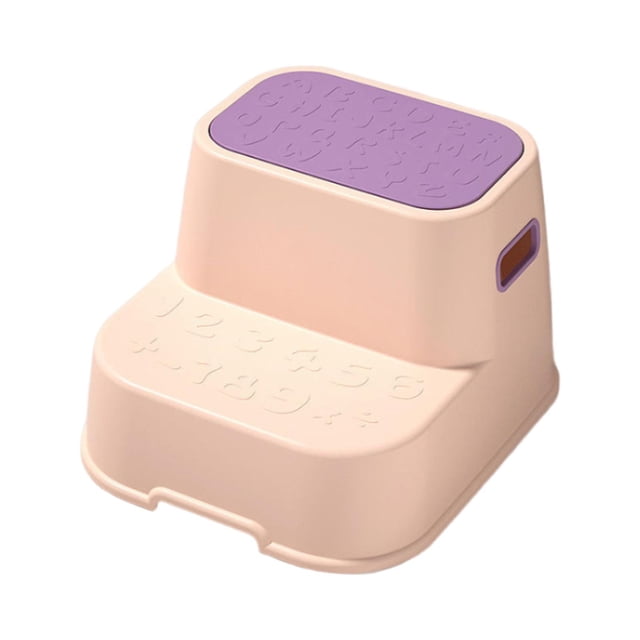 TISHITA Double up Toddlers Step Stool Anti Slip Lightweight Step Stool for Bathroom Sink pink
