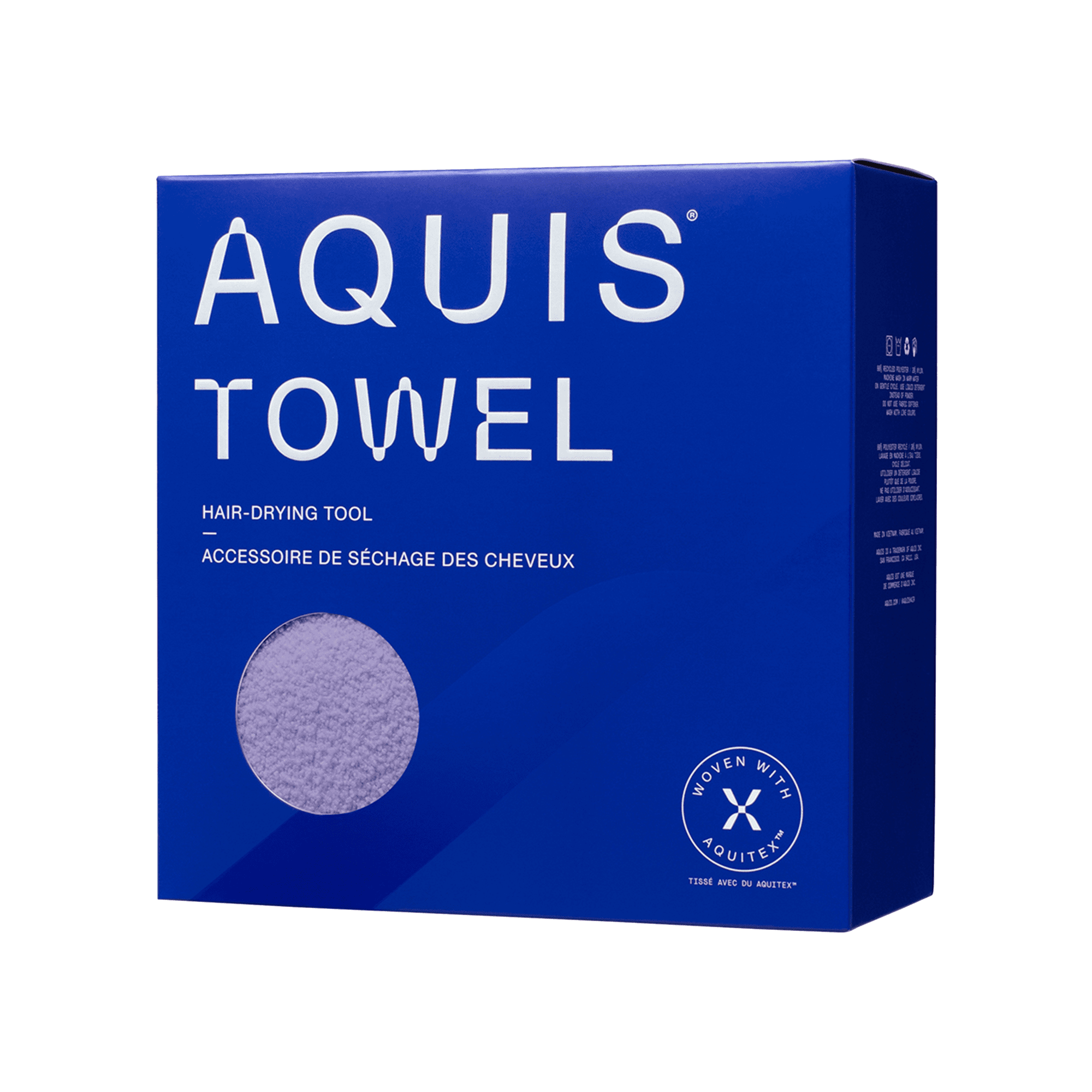 AQUIS Towel Hair-Drying Tool, Water-Wicking, Ultra-Absorbent Recycled Microfiber, Waterlily