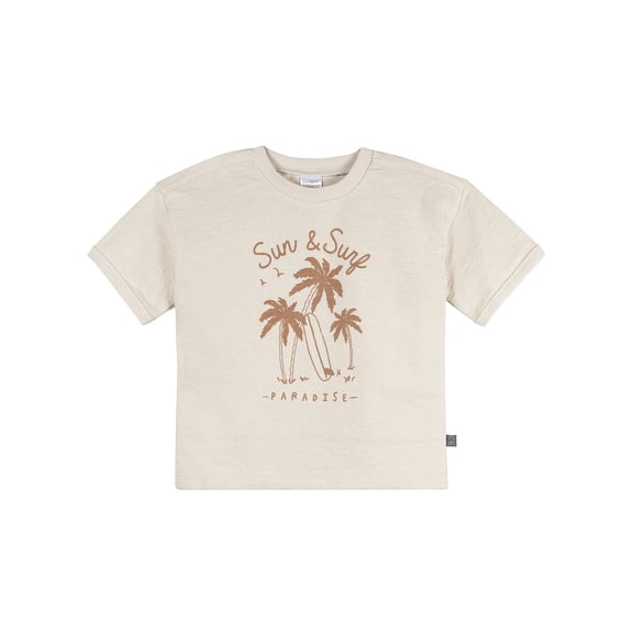 Modern Moments by Gerber Baby and Toddler Boy Organic Loose Fit Ringer Top, Sizes 0/3 Months - 5T