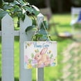 thumbnail image 2 of SKYSONIC Easter Rabbit Welcome Sign Front Door Decor Wall Hanging Plaque Rectangular Door Hanging Sign Porch Decorations for Home Outdoor Indoor Holiday, 2 of 6