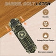 thumbnail image 4 of Uxcell Slide Barrel Bolt Latch Vintage Decorative Sliding Lock with Mounting Screws for Wooden Door Barn Fence Shed Window Green Bronze 6 Inch, 4 of 7