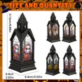 thumbnail image 3 of Halloween LED Decorative Lantern, Spooky Holiday Pattern Tabletop Ornament, Battery‑Powered Lamp for Porch Patio Indoor Home Party Decor, 3 of 9