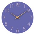 thumbnail image 3 of Reloj de pared redondo silencioso de madera para montar en la pared, decoración para sala de estar, 10 pulgadas, azul, 3 of 7