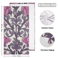 thumbnail image 2 of Purple Elegant Flowers Hand Towel Absorbent Bath Towels for Bathroom Sports Gym(28.3" X 14.4") Set of 2, 2 of 8