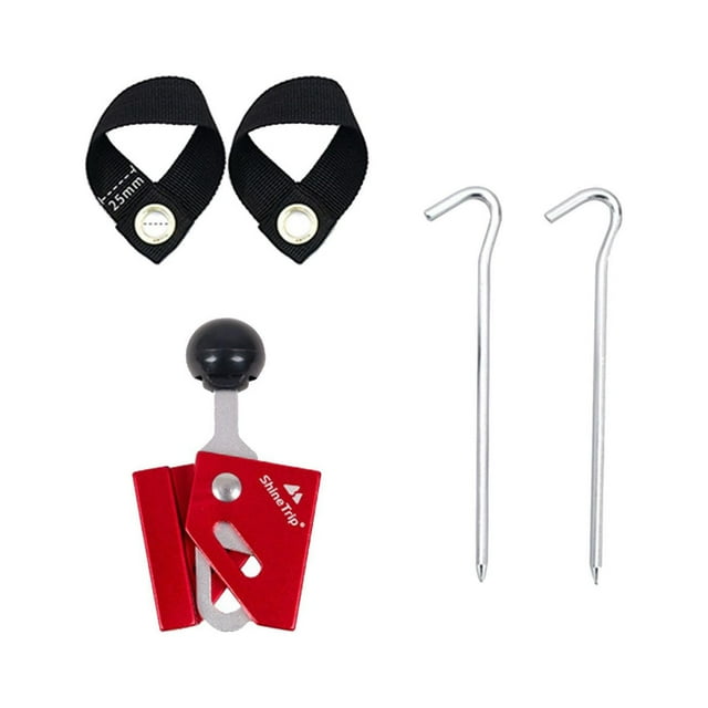 S SERENABLE Housse de Pointe de Mât de Bâche Camping Auvent Tente Support Porte-Dés à Enfiler Auvent Tente Rouge Rouge avec Sangle