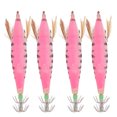 thumbnail image 2 of 4Pcs Artificial Simulation Fish Lure Bait Fishing Tackle Dual Squid Hook with Luminous Stick Slot(pink ), 2 of 8