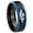 Black And Blue Step Edge, variant on Air Force Concave Black Plated Tungsten Promised Ring 10MM