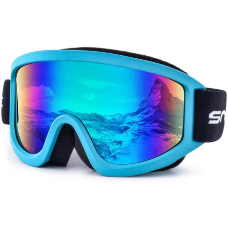 Snowledge Shockwave Ski Snow Goggles for Men Women Adult,OTG Snowboard Goggles of Dual Lens with Anti Fog for UV Protection for Girls