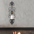 thumbnail image 1 of Portavelas Vintage para velas, candelabros de pared, estante negro para colgar en la pared, portavelas, candelero, soporte para sala de estar, BLESIY Portavelas colgante, 1 of 8
