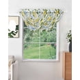 thumbnail image 2 of Waterfall Valances for Windows, Eucalyptus Lemon Kitchen Sheer Valance Curtains, Sage Green Leaf Blue Flower Fruit Rod Pocket Elegant Swag Valances for Living Room Bedroom, 47.2"x38.5", 2 Panel, 2 of 8