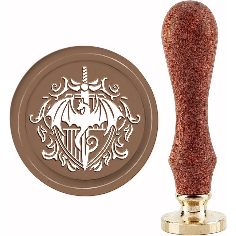 CRASPIRE Divine Wax Seal Stamp Set – 30mm Brass Stamp Head With Wood Handle For Invitations, Gifts, Letters