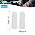 thumbnail image 2 of Uxcell 2" Fundas de Gel de Silicona para Dedos 14 Pcs Soporte Protector de Punta de Dedo Blanco, 2 of 7