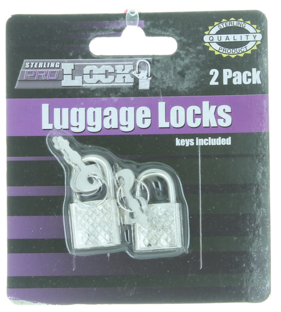 8 Metal Mini Luggage Locks 1 1/4" Key Locking Device Travel Suitcase
