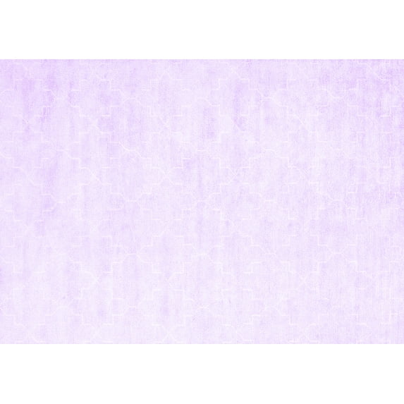 Ahgly Company Indoor Rectangle Solid Purple Modern Area Rugs, 8' x 10'