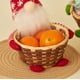 thumbnail image 3 of Canasta de dulces de mimbre de muñeca sin rostro de Navidad A, Canasta de frutas de Navidad de mimbre, Cabeza de muñeca sin rostro, Artículos de Navidad, Utensilios para mesa de hogar, 3 of 5