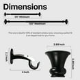 thumbnail image 4 of Deco Window Modern 1 Inch Matte Egyptian Adjustable Single Curtain Rods, 44 - 120 Inch, 4 of 5