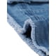 thumbnail image 5 of Chaquevaquede talgrande pamujer, cuello vuelto, bolsillos, corta, deshilachada, lavacon nieve, chaquevaquedesgastaAzul cielo 2X, 5 of 6