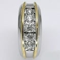 thumbnail image 2 of 2Ct Round Cut Diamond Lab Created Wedding Men's Band Ring 14K Yellow/White Gold Plated Silver, 2 of 3