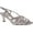 Silver Satin, variant on Adult Womens Rosette Strap Heels