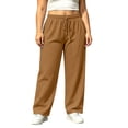 thumbnail image 3 of TaTaai Womens Plus Size Solid Drawstring Elastic Waist Sweatpants with Pockets Loose Casual Trousers Bottoms for Daily Home, 3 of 8