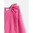 thumbnail image 4 of Wonder Nation Baby Girls Sweater Knit Top and Pants Set, 2 Piece, Sizes 0-3M-24M, 4 of 5