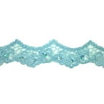thumbnail image 1 of Altotux 1.6 Pouces Vert Bleu Rose Jaune Bordure de Mariée Brodée à Sequins (Bleu), 1 of 2