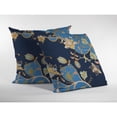 thumbnail image 2 of Carnation Garden Throw Pillow in Light Blue on Navy 18x18, 2 of 4
