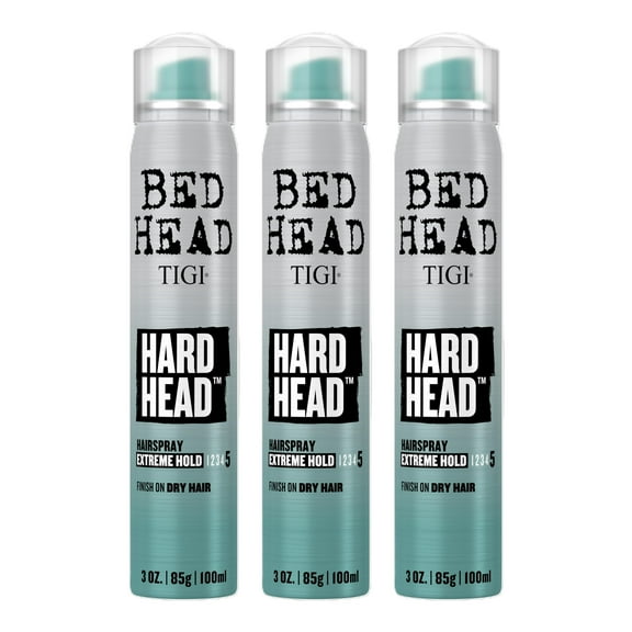 TIGI Bed Head Hard Hold, Extra Strength Hairspray, Travel Size, 3 Pack
