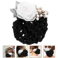 thumbnail image 2 of 2 Pcs Couvre-Chignons pour Femmes Pinces à Chignons Fleurs Filets pour Hôtesses Personnel de Banques, 2 of 9