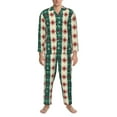 thumbnail image 3 of Daiia Christmas Snowflakes Plaid for Men's Long-Sleeved Pajama Set – Soft & Comfortable Sleepwear Button-Up Pajamas Cozy Lounge Wear-X-Large, 3 of 7