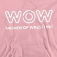 thumbnail image 2 of Women of Wrestling Official Single Color Logo Unisex Adult Pull-Over Hoodie,Pink, Large, 2 of 5