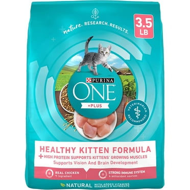 Purina One High Protein, Natural Dry Kitten Cat Food, +plus Healthy 