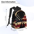 thumbnail image 4 of Picia Patriotic USA Butterfly Art Large Capacity Backpack Classic Style Backpack Casual Backpack Water-Resistant School Work Travel Outdoor Backpack, 4 of 8