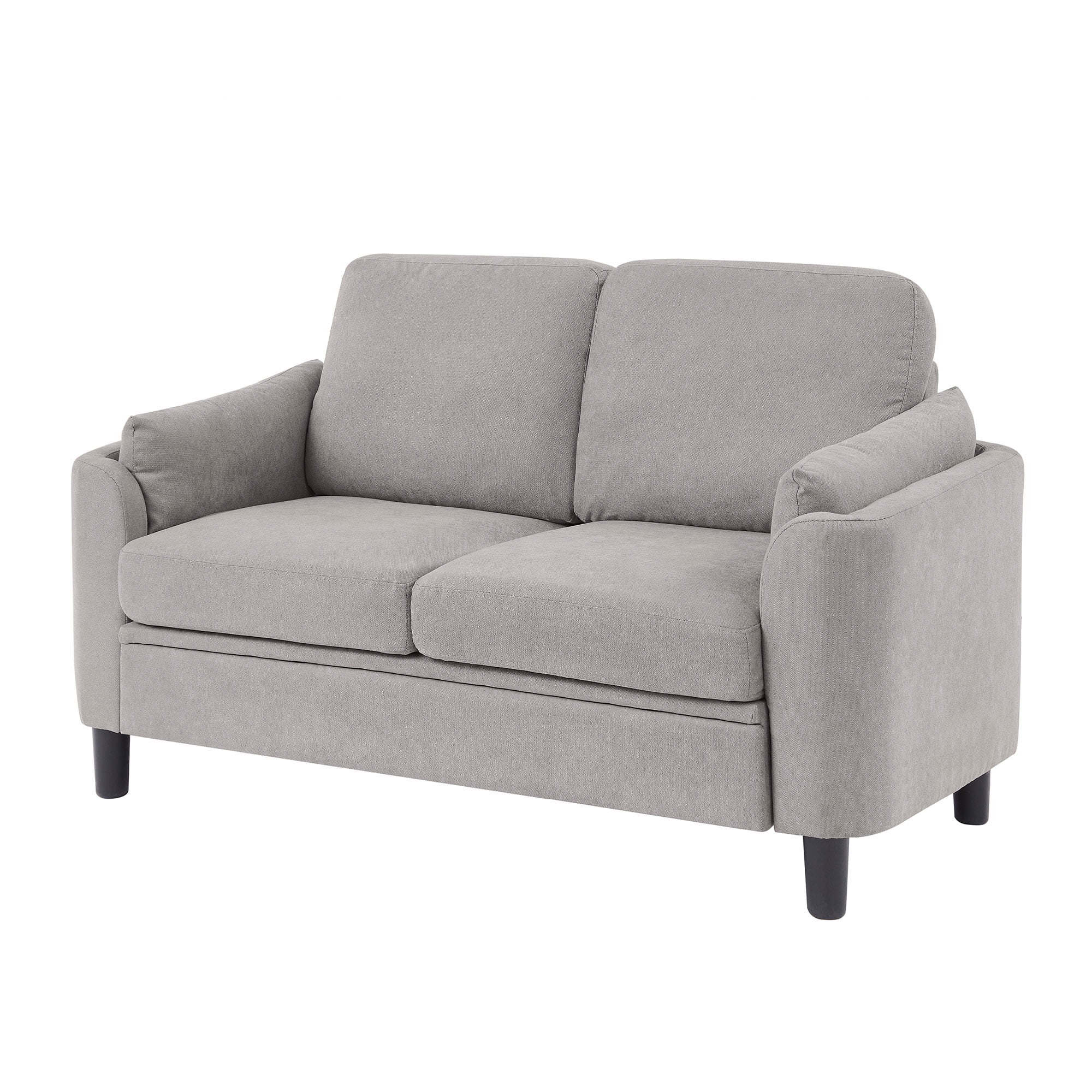 Soscana Small Sofa Couch Loveseat, 2 Seater Sofa for Living Room Apartment Bedroom Studio Office Small Space,Light Gray