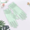 thumbnail image 3 of Ticikt Sheer Tulle Gloves, Ruffle Design, Women Gloves for Bridal Wedding Party Photo Props,Green, 3 of 4