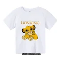 thumbnail image 2 of Nueva camiseta de verano para niños con estampado de dibujos animados de animales del rey León Simba, camiseta estampada para niños y niñas, 2 of 4