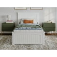 thumbnail image 6 of AFI Naples Twin-XL Solid Wood Low Profile Platform Bed with Matching Footboard, White, 6 of 11
