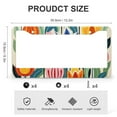 thumbnail image 3 of Flowery Tulips In A Bright Stripey License Plate Frame 2 Pcs Set Summer Seasonal Floral Auto Decorative Frames Cars Protector Cover Holder Car Accessories Quality Aluminum License Plate Frames, 3 of 6