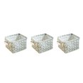 thumbnail image 3 of Destyer Cotton Linen Desktop Storage Basket Sundries Storage Box Space-Saving Bag Organizer, Blue No.02 3PCS, 3 of 6