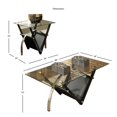 thumbnail image 3 of Tribecca Occasionnel 3 Pièces Noir avec Base Chromée et Plateau en Verre, 3 of 3