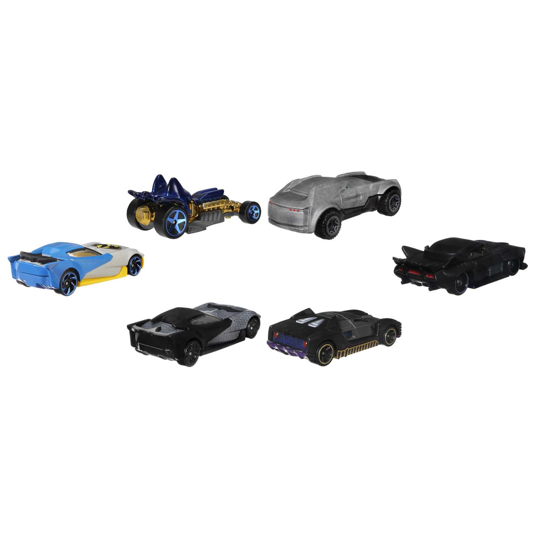 Hot Wheels Batman Character Car 6-Pack, Gift for Kids 3 Years & Up & Collectors