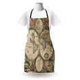 thumbnail image 3 of World Map Apron, Antique Design with Renaissance Continents and Hemispheres Vintage Art, Unisex Kitchen Bib with Adjustable Neck for Cooking Gardening, Adult Size, Multicolor, by Ambesonne, 3 of 4