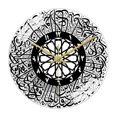 thumbnail image 3 of Reloj de pared caligráfico, adorno decorativo redondo, arte de pared, sin tictac, moderno, para Eid Estilo B, 3 of 9
